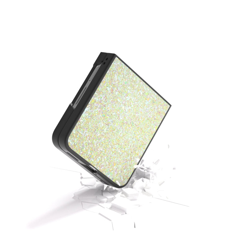 For Huawei nova Flip Black Frame Colorful Glitter Phone Case