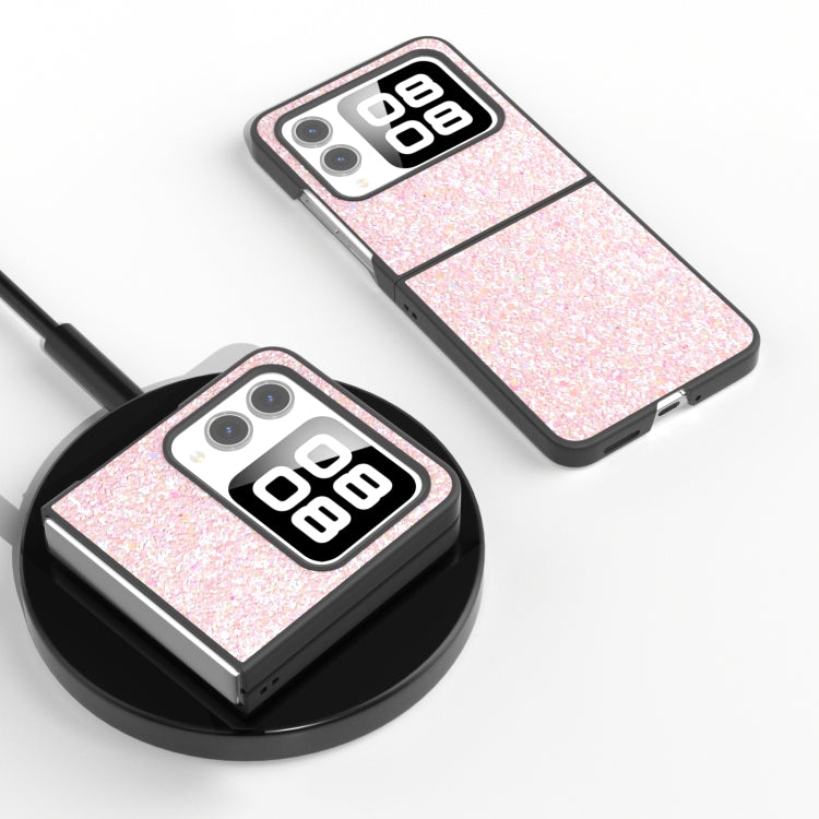 For Huawei nova Flip Black Frame Colorful Glitter Phone Case