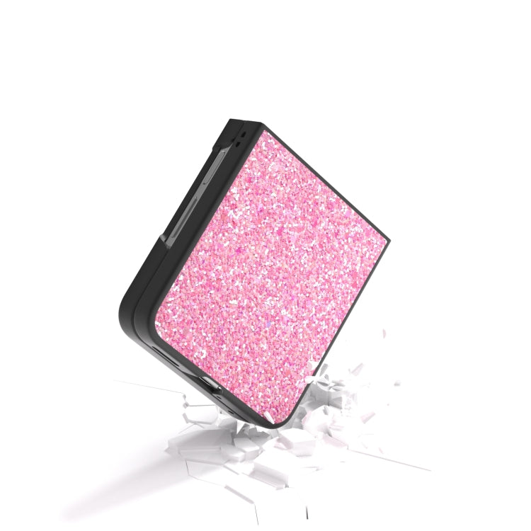 For Huawei nova Flip Black Frame Colorful Glitter Phone Case