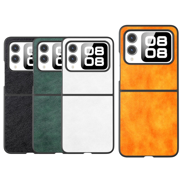 For Huawei nova Flip Dual Color Lichi Texture PU Phone Case