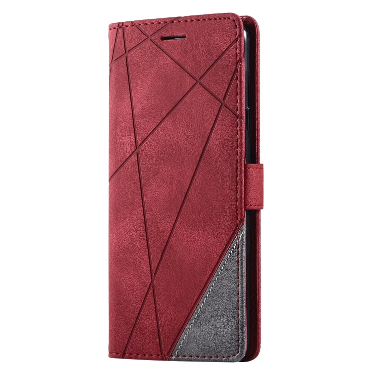 For Samsung Galaxy A20s Skin Feel Splicing Horizontal Flip Leather Case with Holder & Card Slots & Wallet & Photo Frame