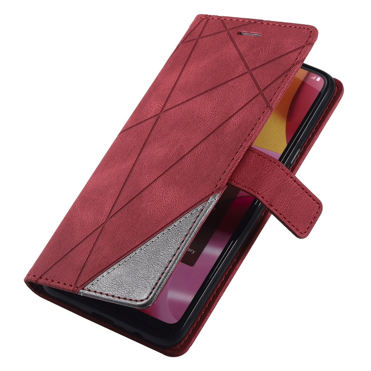 For Samsung Galaxy A20s Skin Feel Splicing Horizontal Flip Leather Case with Holder & Card Slots & Wallet & Photo Frame