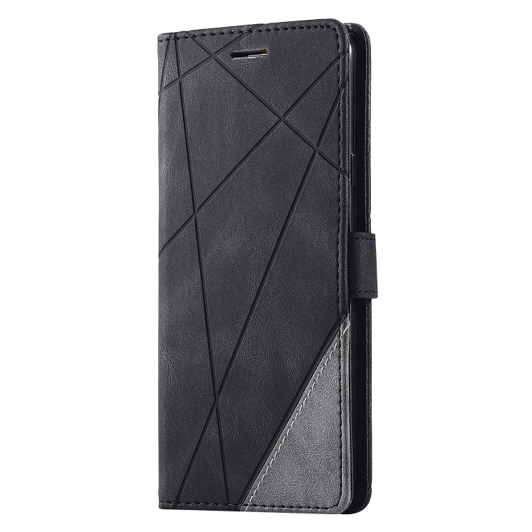 For Samsung Galaxy A20s Skin Feel Splicing Horizontal Flip Leather Case with Holder & Card Slots & Wallet & Photo Frame