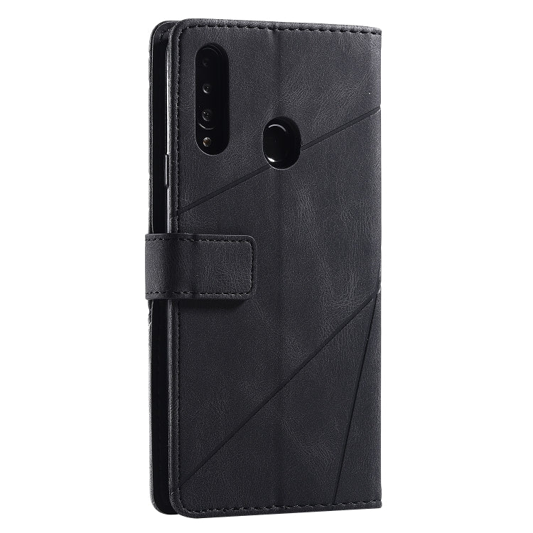 For Samsung Galaxy A20s Skin Feel Splicing Horizontal Flip Leather Case with Holder & Card Slots & Wallet & Photo Frame