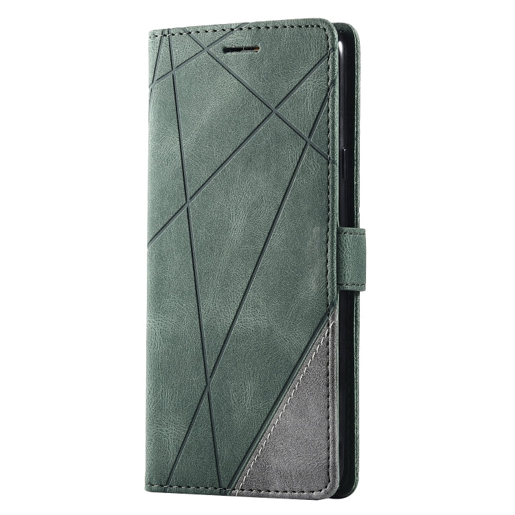 For Samsung Galaxy A20s Skin Feel Splicing Horizontal Flip Leather Case with Holder & Card Slots & Wallet & Photo Frame