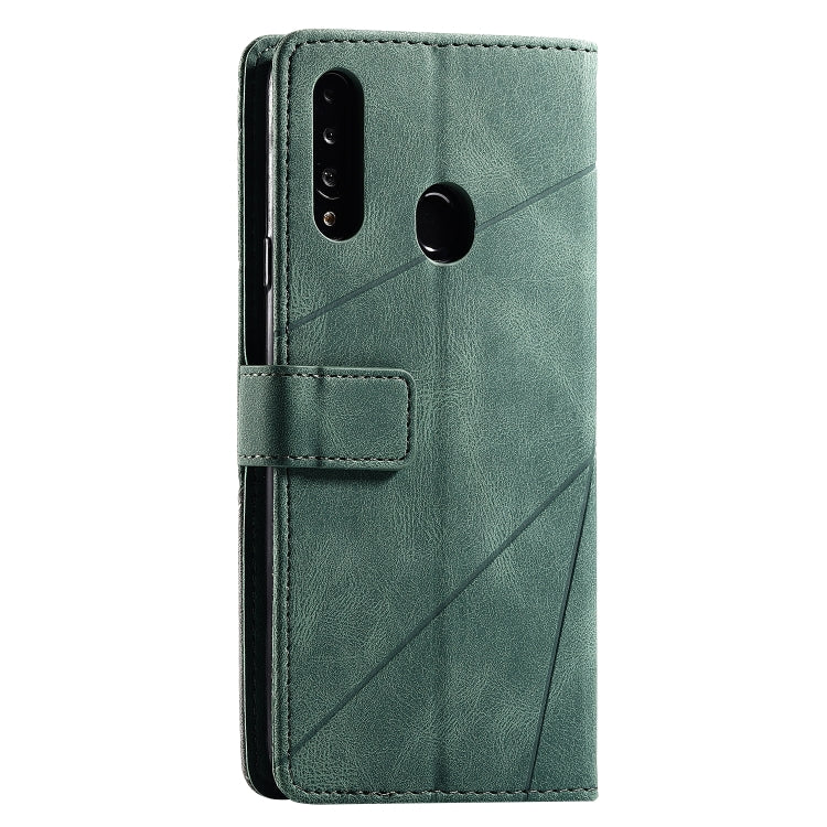 For Samsung Galaxy A20s Skin Feel Splicing Horizontal Flip Leather Case with Holder & Card Slots & Wallet & Photo Frame