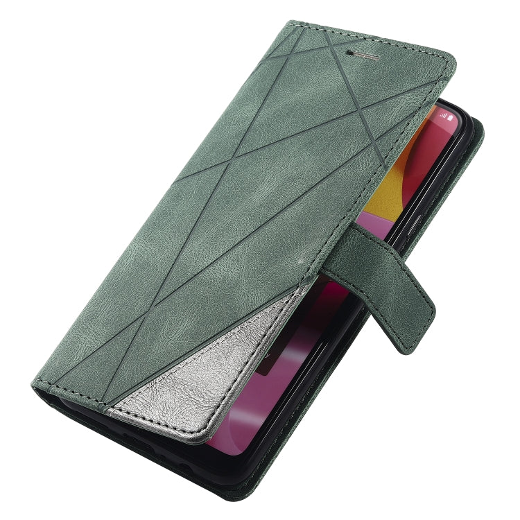 For Samsung Galaxy A20s Skin Feel Splicing Horizontal Flip Leather Case with Holder & Card Slots & Wallet & Photo Frame