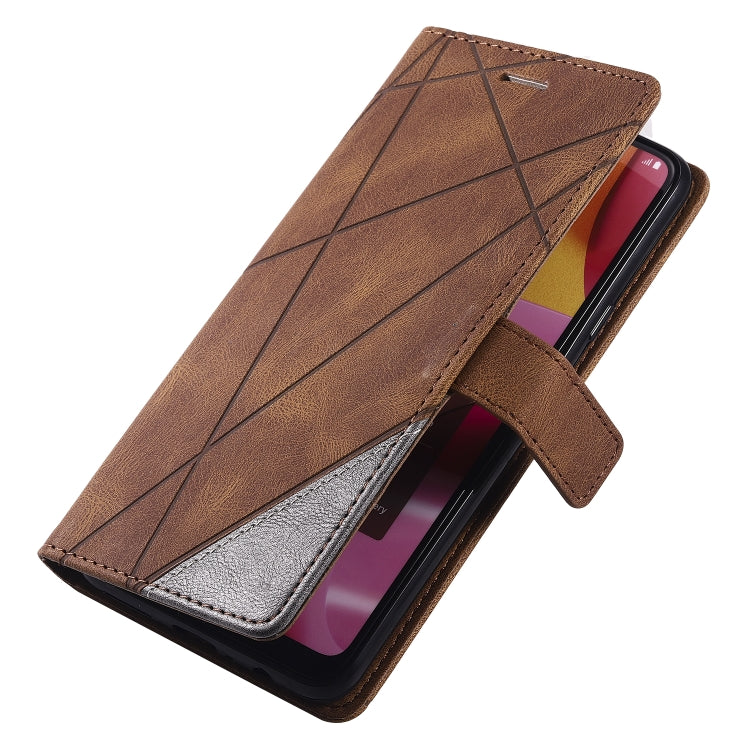 For Samsung Galaxy A20s Skin Feel Splicing Horizontal Flip Leather Case with Holder & Card Slots & Wallet & Photo Frame