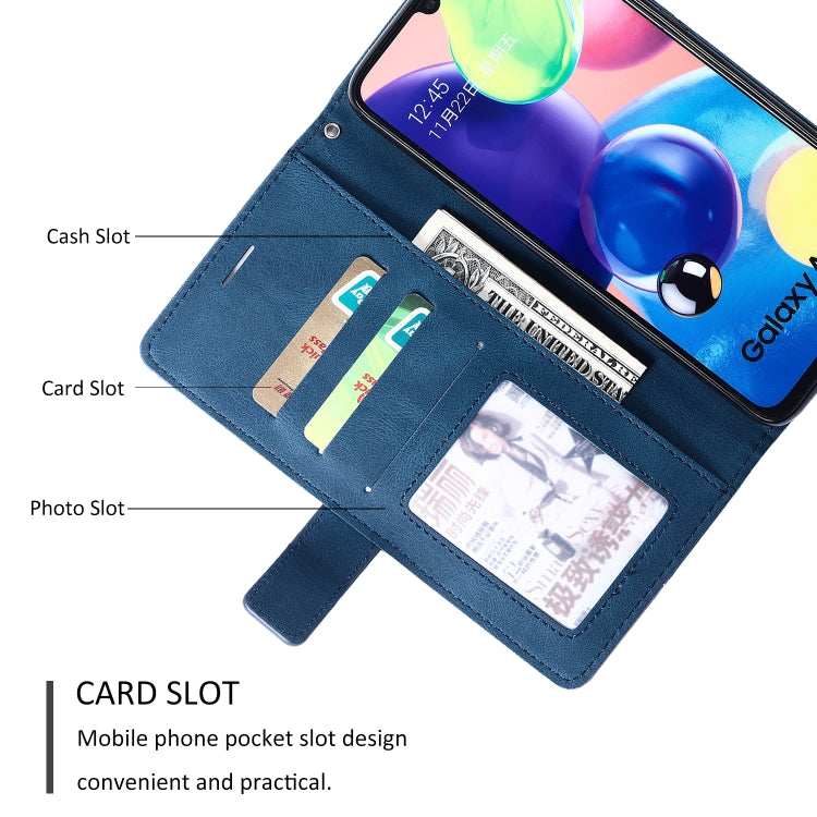 For Samsung Galaxy A70s Skin Feel Splicing Horizontal Flip Leather Case with Holder & Card Slots & Wallet & Photo Frame
