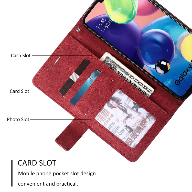For Samsung Galaxy A70s Skin Feel Splicing Horizontal Flip Leather Case with Holder & Card Slots & Wallet & Photo Frame