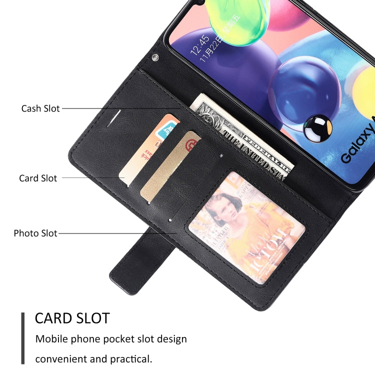 For Samsung Galaxy A70s Skin Feel Splicing Horizontal Flip Leather Case with Holder & Card Slots & Wallet & Photo Frame