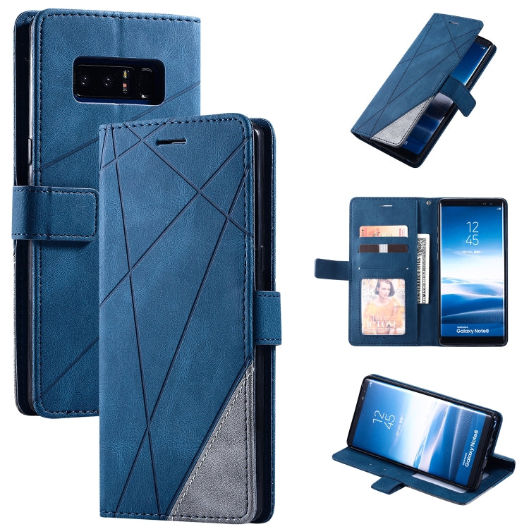 For Samsung Galaxy Note 8 Skin Feel Splicing Horizontal Flip Leather Case with Holder & Card Slots & Wallet & Photo Frame