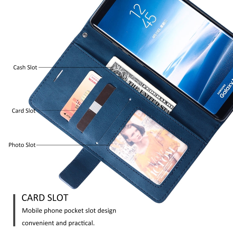 For Samsung Galaxy Note 8 Skin Feel Splicing Horizontal Flip Leather Case with Holder & Card Slots & Wallet & Photo Frame