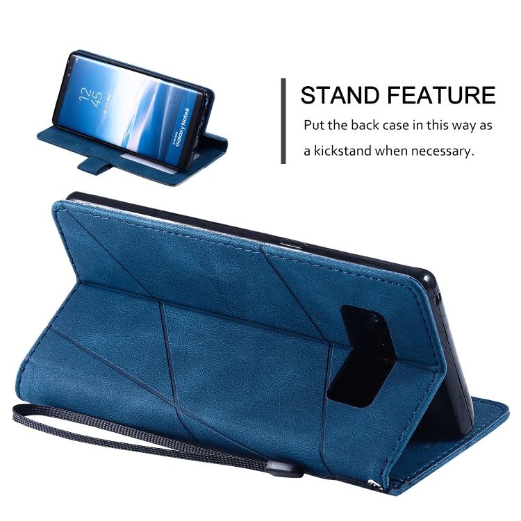 For Samsung Galaxy Note 8 Skin Feel Splicing Horizontal Flip Leather Case with Holder & Card Slots & Wallet & Photo Frame