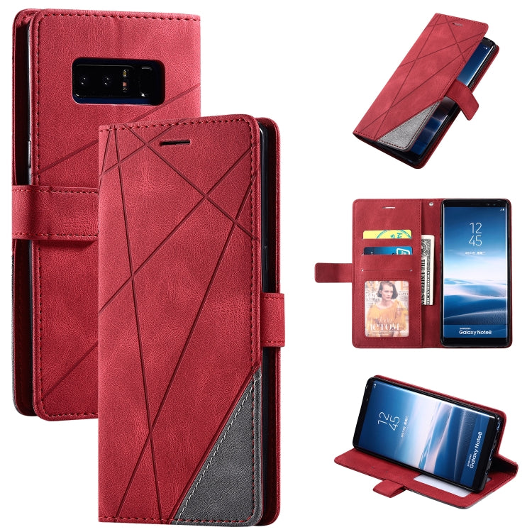For Samsung Galaxy Note 8 Skin Feel Splicing Horizontal Flip Leather Case with Holder & Card Slots & Wallet & Photo Frame