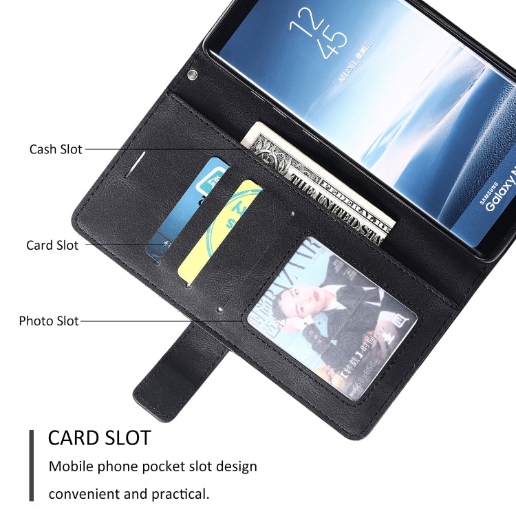 For Samsung Galaxy Note 8 Skin Feel Splicing Horizontal Flip Leather Case with Holder & Card Slots & Wallet & Photo Frame
