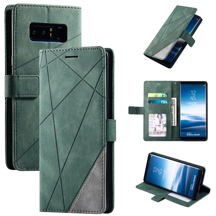 For Samsung Galaxy Note 8 Skin Feel Splicing Horizontal Flip Leather Case with Holder & Card Slots & Wallet & Photo Frame