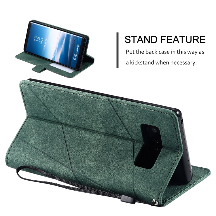 For Samsung Galaxy Note 8 Skin Feel Splicing Horizontal Flip Leather Case with Holder & Card Slots & Wallet & Photo Frame