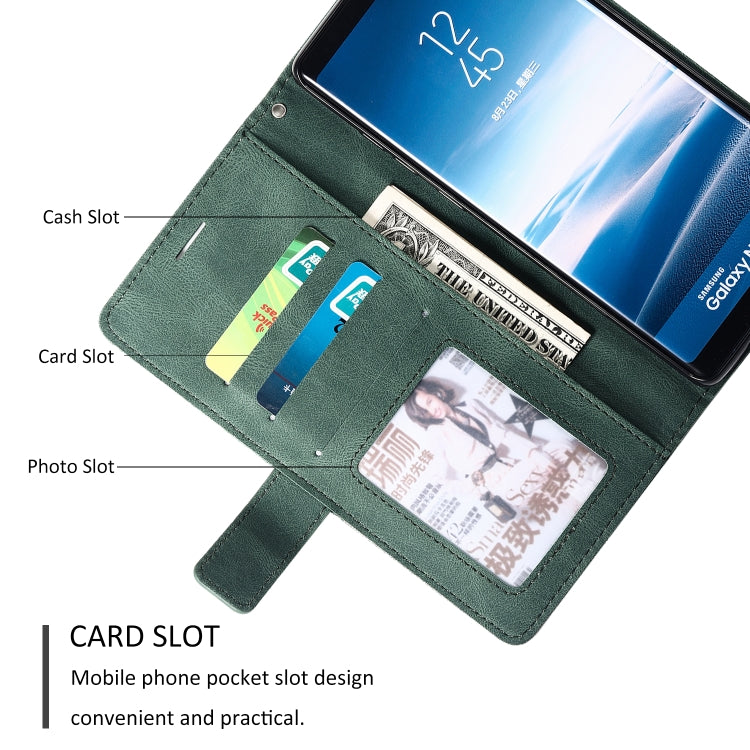 For Samsung Galaxy Note 8 Skin Feel Splicing Horizontal Flip Leather Case with Holder & Card Slots & Wallet & Photo Frame
