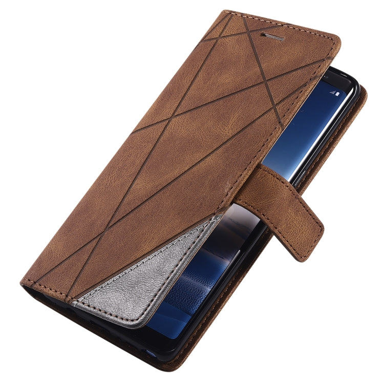 For Samsung Galaxy Note 8 Skin Feel Splicing Horizontal Flip Leather Case with Holder & Card Slots & Wallet & Photo Frame
