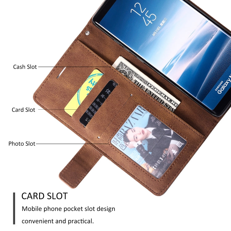 For Samsung Galaxy Note 8 Skin Feel Splicing Horizontal Flip Leather Case with Holder & Card Slots & Wallet & Photo Frame