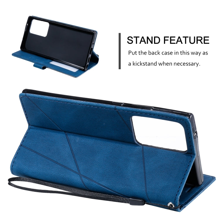For Samsung Galaxy Note20 Ultra Skin Feel Splicing Horizontal Flip Leather Case with Holder & Card Slots & Wallet & Photo Frame