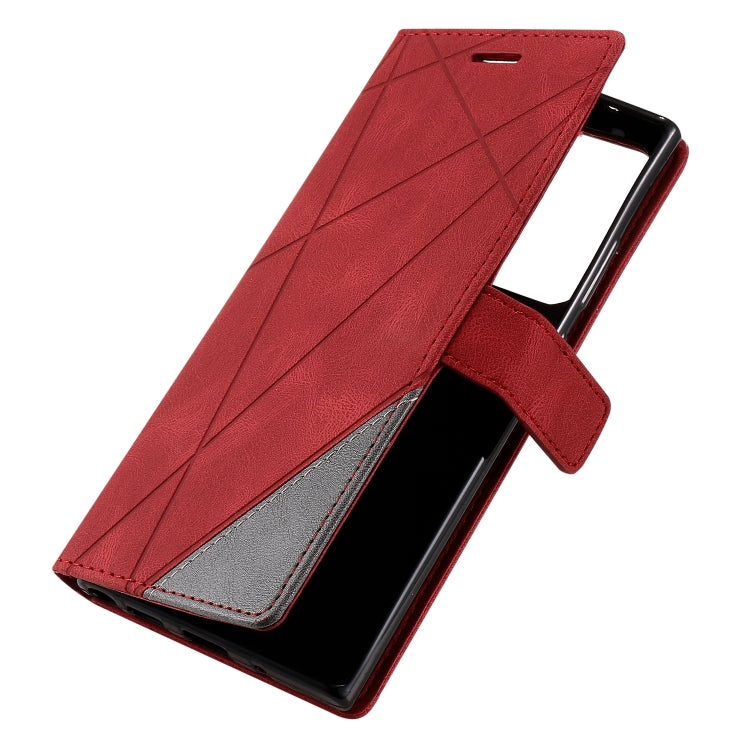 For Samsung Galaxy Note20 Ultra Skin Feel Splicing Horizontal Flip Leather Case with Holder & Card Slots & Wallet & Photo Frame