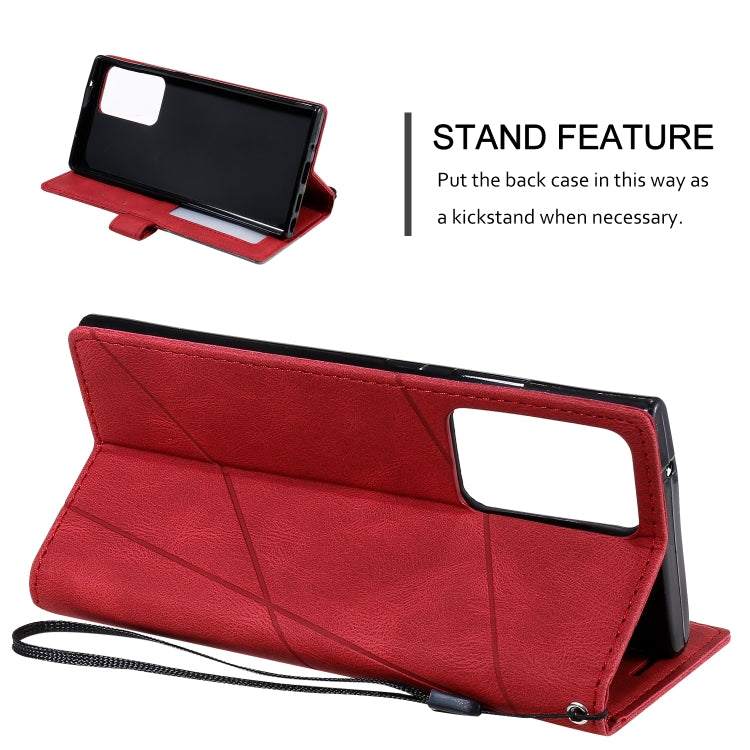 For Samsung Galaxy Note20 Ultra Skin Feel Splicing Horizontal Flip Leather Case with Holder & Card Slots & Wallet & Photo Frame