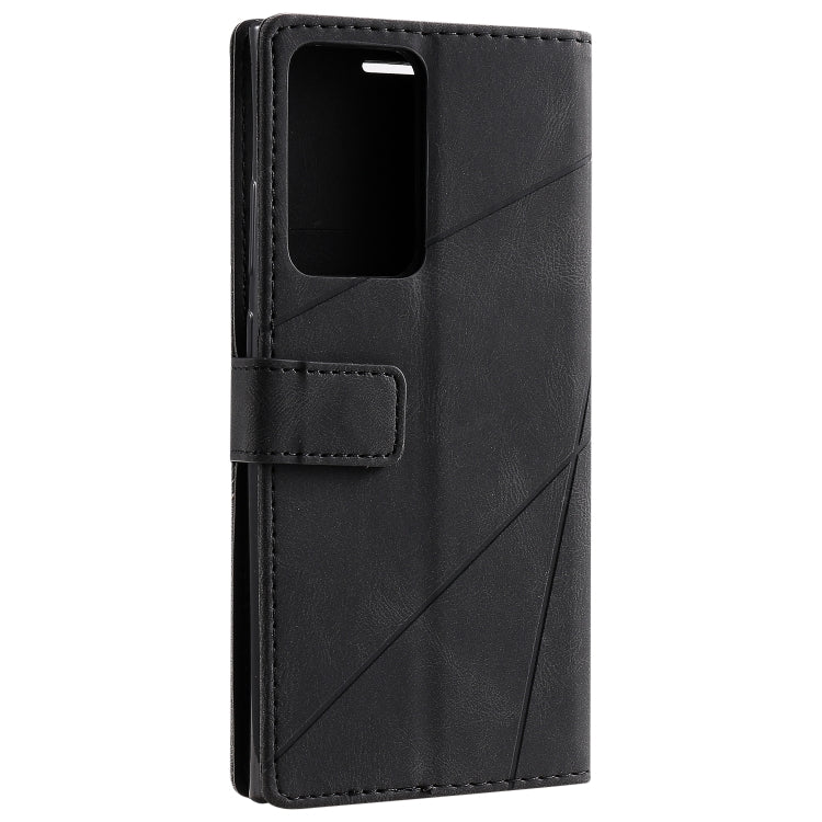 For Samsung Galaxy Note20 Ultra Skin Feel Splicing Horizontal Flip Leather Case with Holder & Card Slots & Wallet & Photo Frame