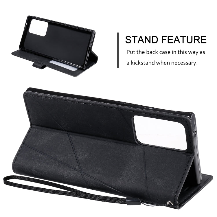 For Samsung Galaxy Note20 Ultra Skin Feel Splicing Horizontal Flip Leather Case with Holder & Card Slots & Wallet & Photo Frame