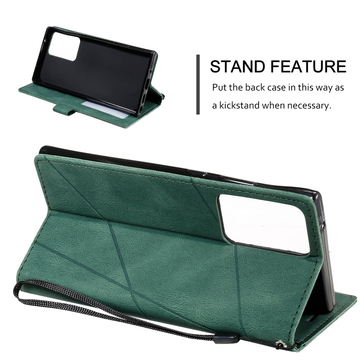 For Samsung Galaxy Note20 Ultra Skin Feel Splicing Horizontal Flip Leather Case with Holder & Card Slots & Wallet & Photo Frame