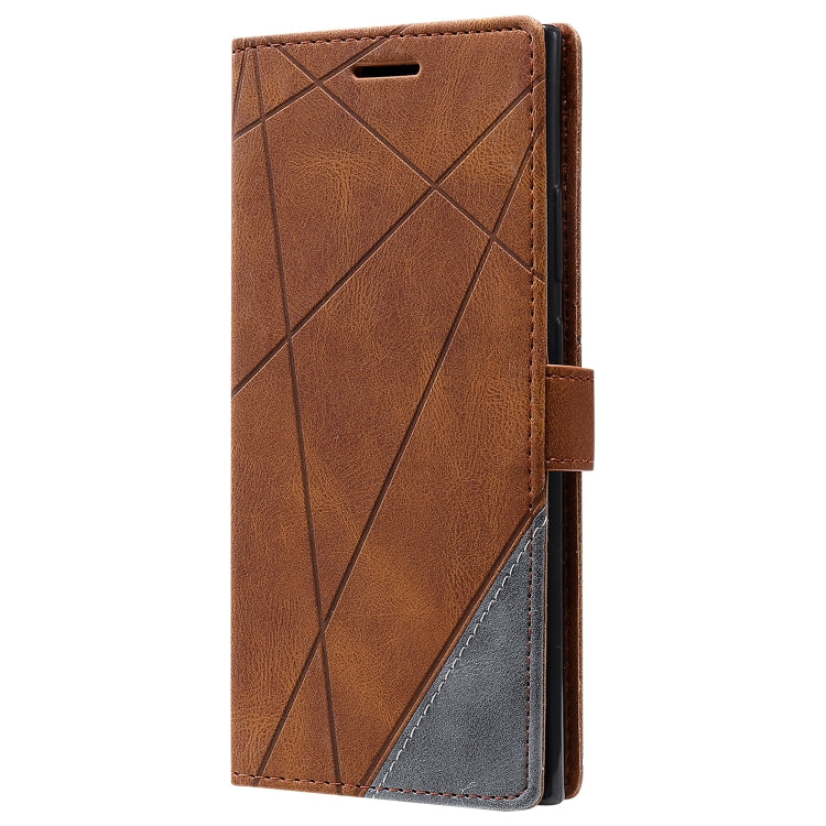 For Samsung Galaxy Note20 Ultra Skin Feel Splicing Horizontal Flip Leather Case with Holder & Card Slots & Wallet & Photo Frame