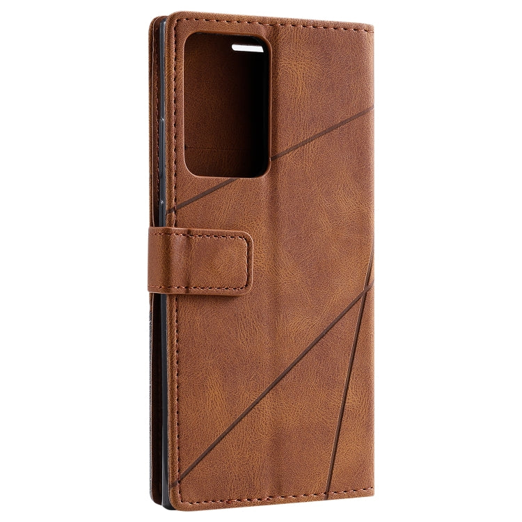 For Samsung Galaxy Note20 Ultra Skin Feel Splicing Horizontal Flip Leather Case with Holder & Card Slots & Wallet & Photo Frame