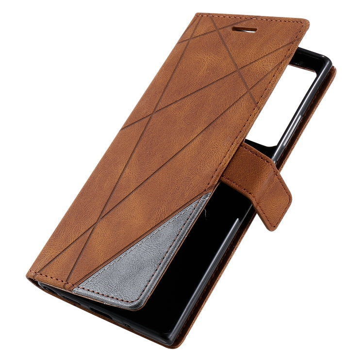 For Samsung Galaxy Note20 Ultra Skin Feel Splicing Horizontal Flip Leather Case with Holder & Card Slots & Wallet & Photo Frame