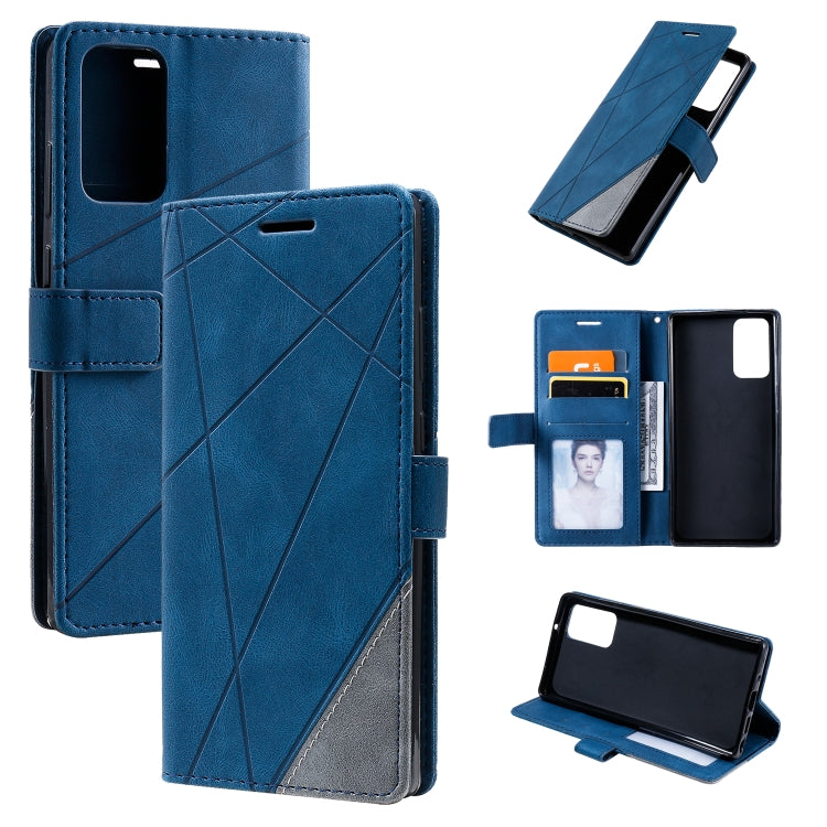 For Samsung Galaxy Note20 Skin Feel Splicing Horizontal Flip Leather Case with Holder & Card Slots & Wallet & Photo Frame
