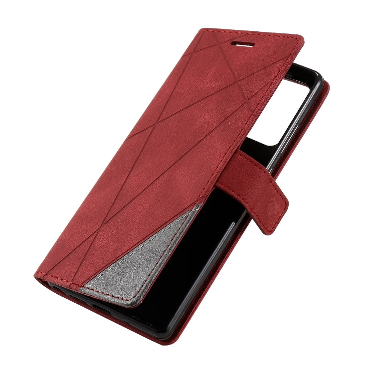 For Samsung Galaxy Note20 Skin Feel Splicing Horizontal Flip Leather Case with Holder & Card Slots & Wallet & Photo Frame