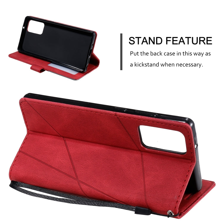 For Samsung Galaxy Note20 Skin Feel Splicing Horizontal Flip Leather Case with Holder & Card Slots & Wallet & Photo Frame