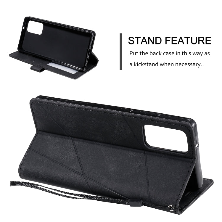 For Samsung Galaxy Note20 Skin Feel Splicing Horizontal Flip Leather Case with Holder & Card Slots & Wallet & Photo Frame
