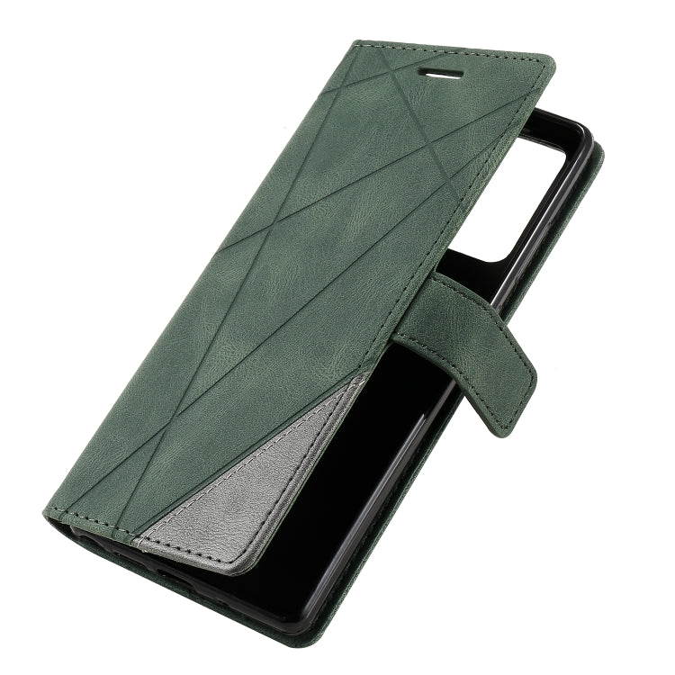 For Samsung Galaxy Note20 Skin Feel Splicing Horizontal Flip Leather Case with Holder & Card Slots & Wallet & Photo Frame