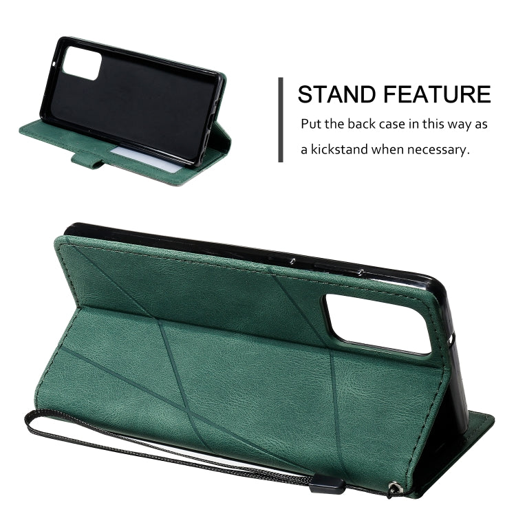 For Samsung Galaxy Note20 Skin Feel Splicing Horizontal Flip Leather Case with Holder & Card Slots & Wallet & Photo Frame