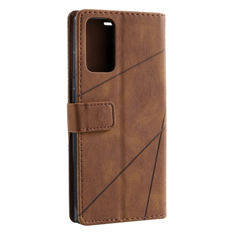 For Samsung Galaxy Note20 Skin Feel Splicing Horizontal Flip Leather Case with Holder & Card Slots & Wallet & Photo Frame