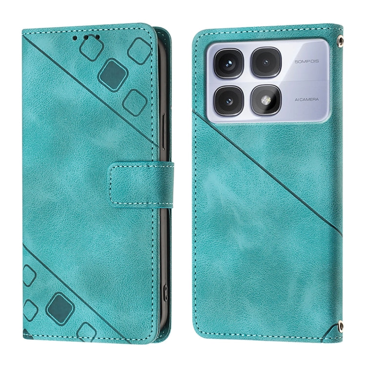 For Redmi K70 Ultra 5G Global Skin-feel Embossed Leather Phone Case