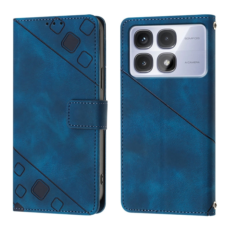 For Redmi K70 Ultra 5G Global Skin-feel Embossed Leather Phone Case