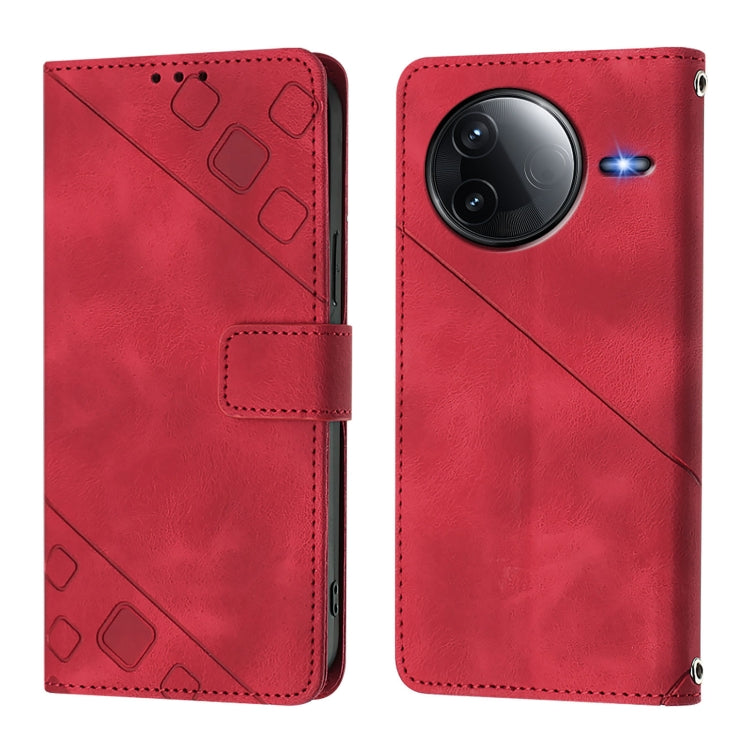 For Redmi K80 5G / K80 Pro 5G Skin-feel Embossed Leather Phone Case