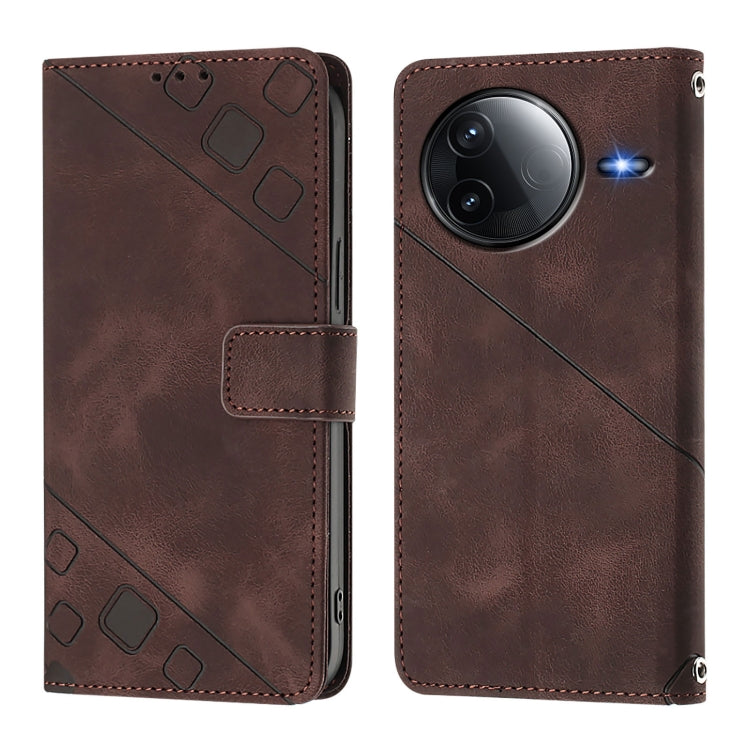 For Redmi K80 5G / K80 Pro 5G Skin-feel Embossed Leather Phone Case