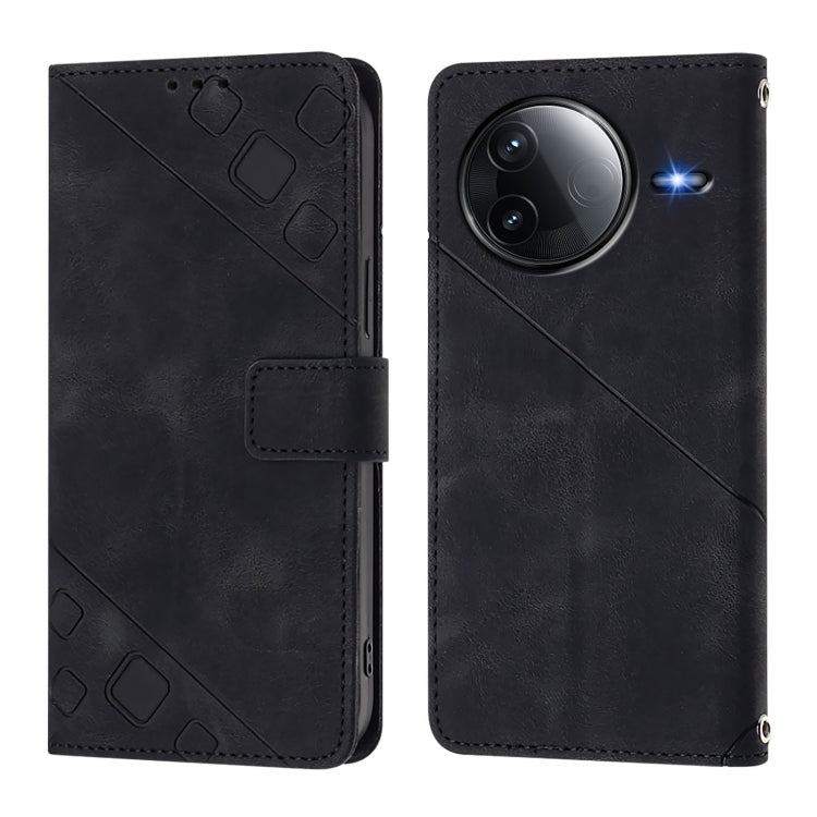 For Redmi K80 5G / K80 Pro 5G Skin-feel Embossed Leather Phone Case