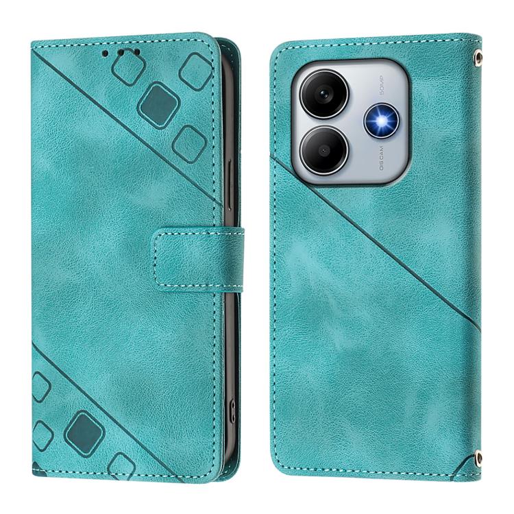 For Redmi Note 14 4G 163.25mm Skin-feel Embossed Leather Phone Case