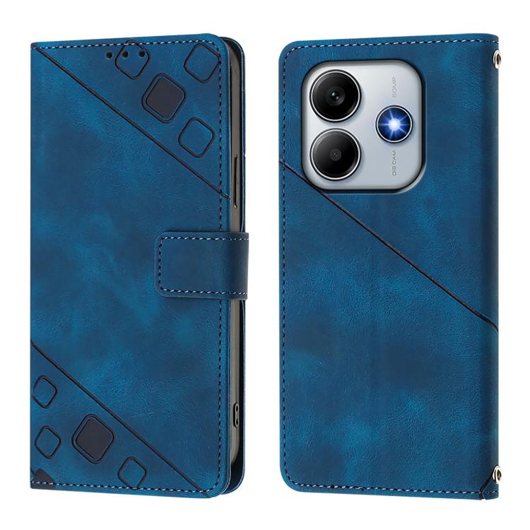For Redmi Note 14 4G 163.25mm Skin-feel Embossed Leather Phone Case