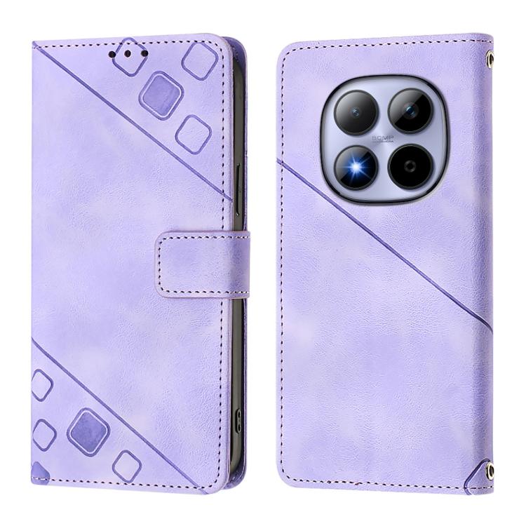 For Redmi Note 15 Pro 5G Global 163.6mm Skin-feel Embossed Leather Phone Case