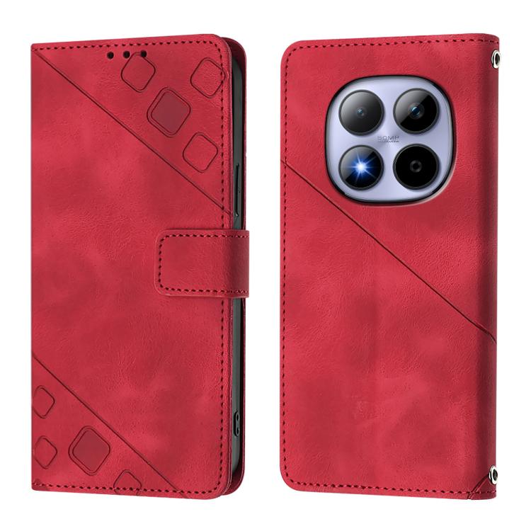 For Redmi Note 15 Pro 5G Global 163.6mm Skin-feel Embossed Leather Phone Case